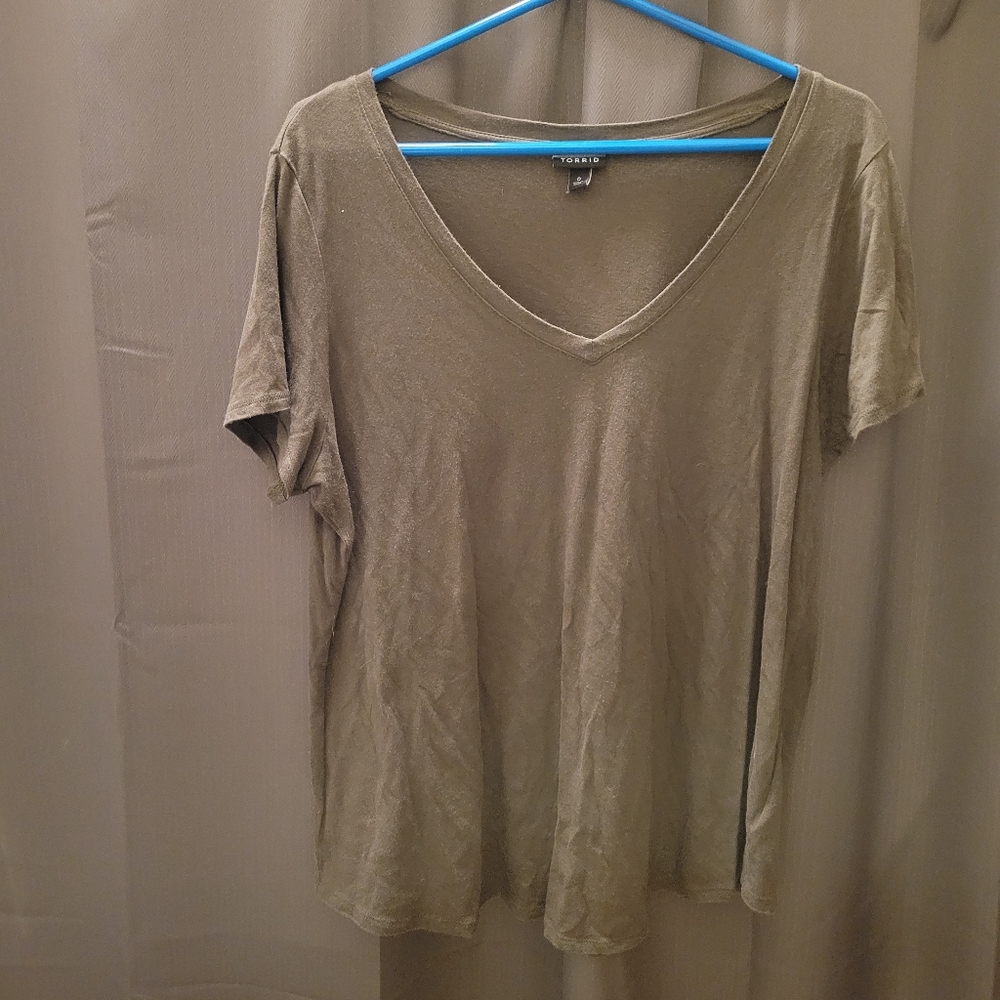 Olive green Torrid tee shirt